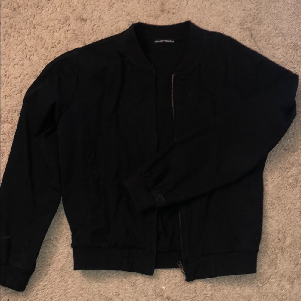Brandy Melville Black Bomber Jacket